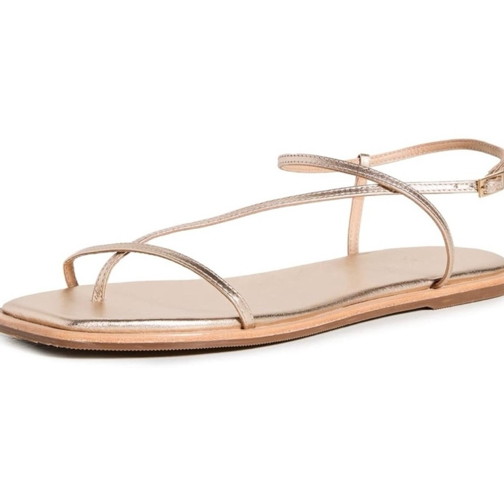 Kaanas Gold Strappy Alaya Flat Sandals size 11 New in box
